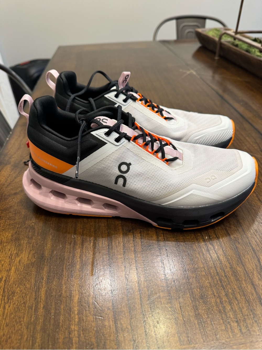 On Running Cloudnova X Frost Orange White Black Pink Sneakers Size 9